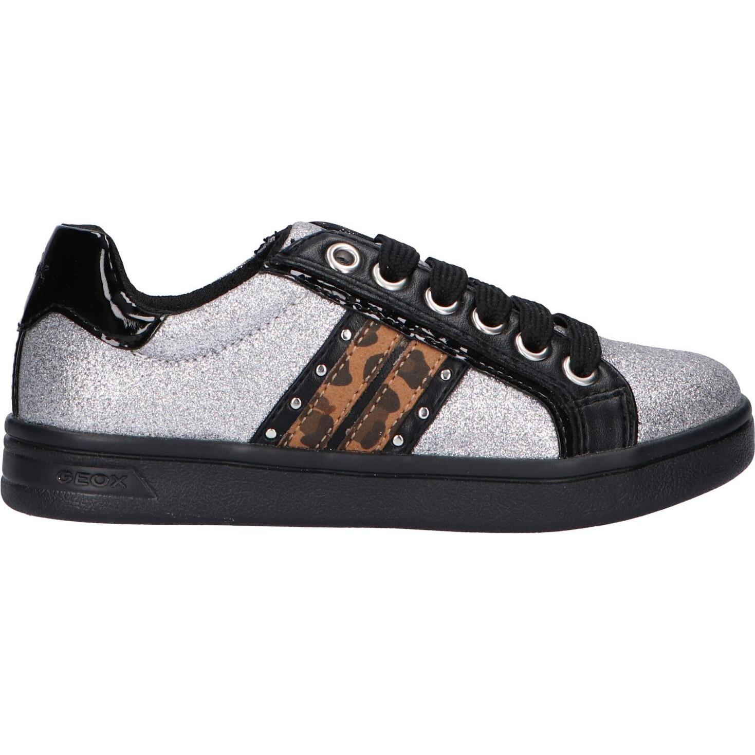 Geox j944mg 0bnh j djrock c1007 silver girls' sneakers