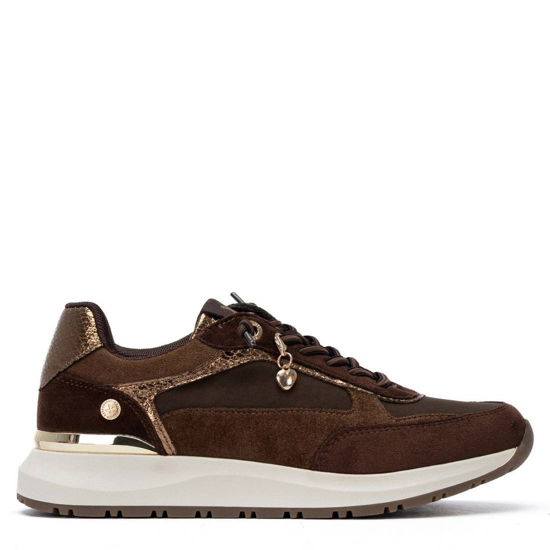 Xti Zapatillas en serraje 146138-MARRON , para Mujer