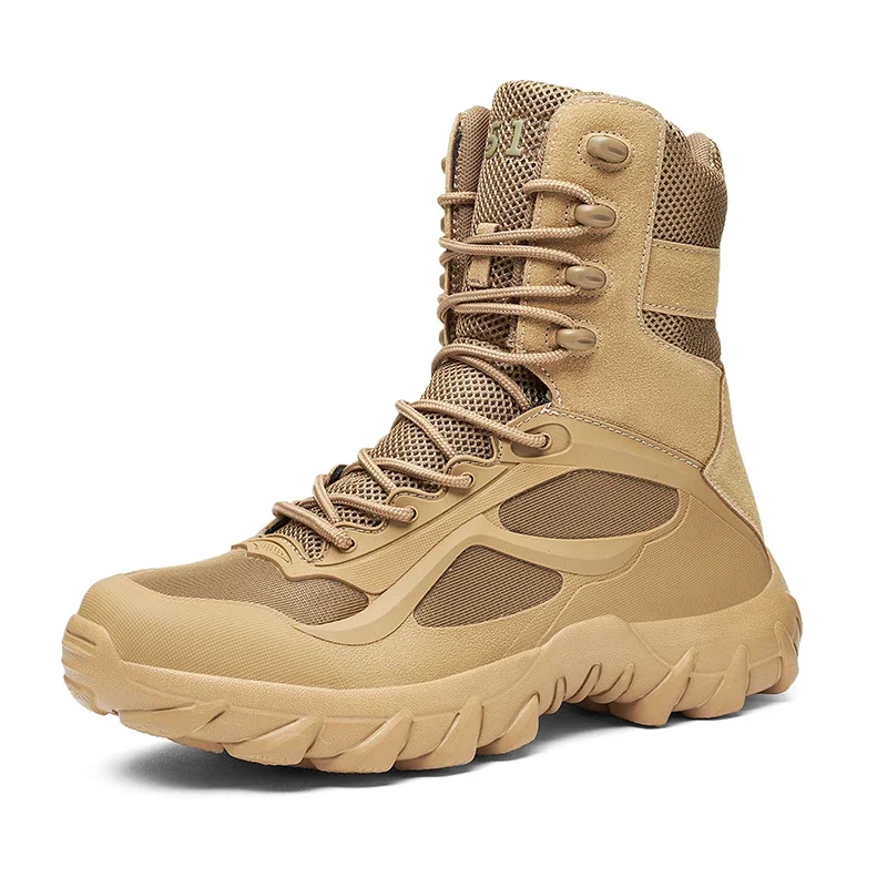 TK Botas Tácticas Para Hombre Ligera Impermeable Antideslizante Militar Campo Otoño Zapatillas Hombre Cro-tied Lace-up Adulto