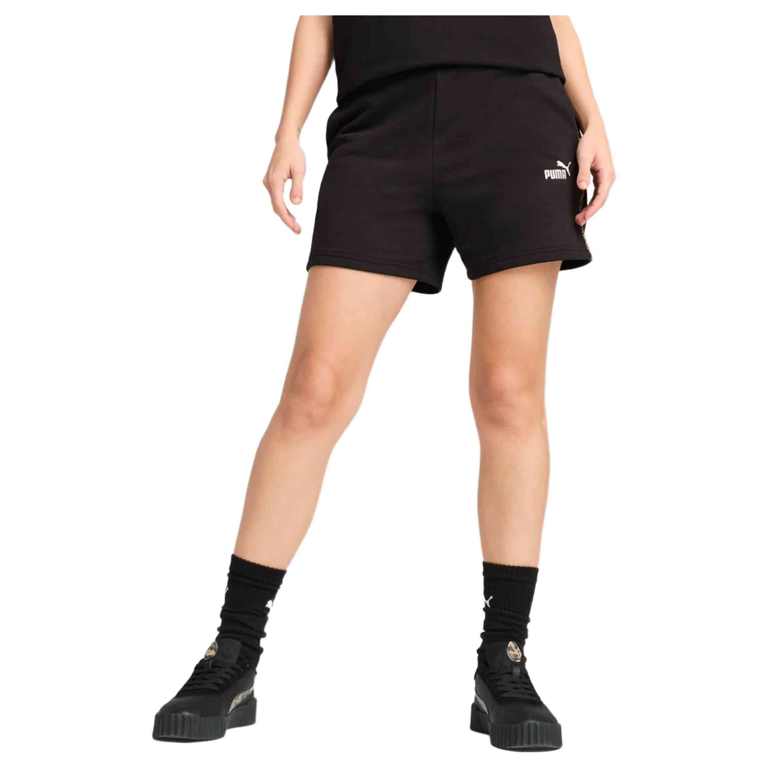 Short marca Puma modelo 688535-01 para mujer en color negro print