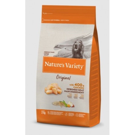 Nature`s Variety Original con Pollo y Arroz Integral Medium/Maxi Adult 10 Kg