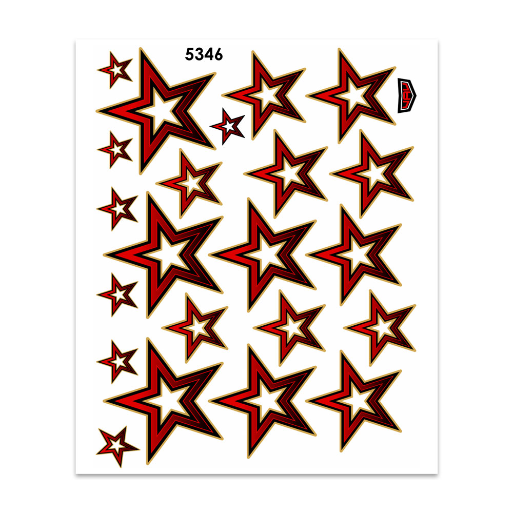 Stickers Star Red Stickers 35x25 cm
