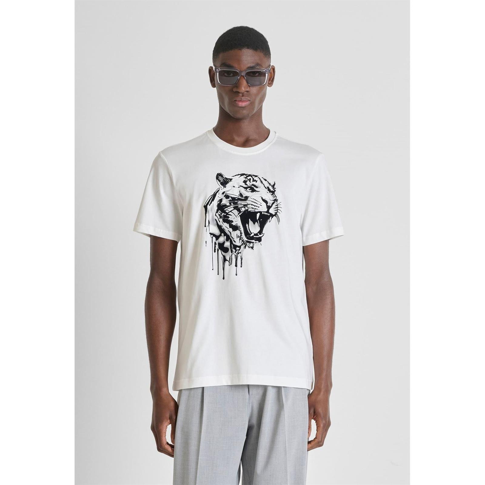 Camiseta Antony Morato Regular Fit Crema MMKS02619 FA100144 1011