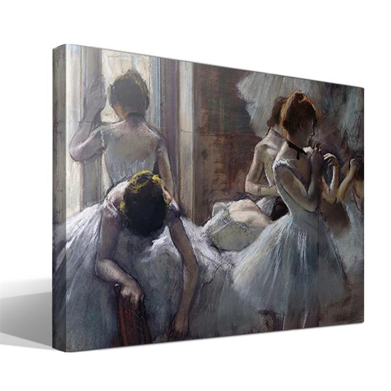 Cuadro Canvas Ballerinas de Edgar Degas - Reproducción Digital - Lienzo de Algodón 100% - Bastidor de Madera - Calidad Superior