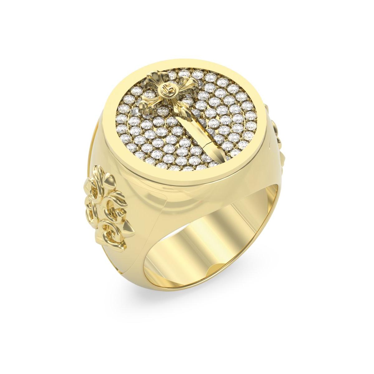 Guess Anillo Hombre Rebel Knight De Acero Dorado Talla Europea 64 Talla España 24,00 Jumr05083jwyg64
