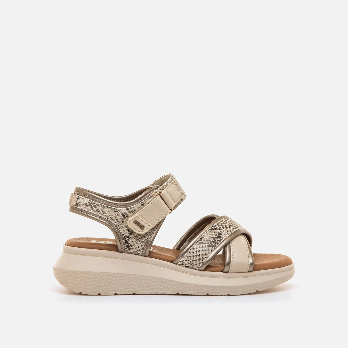 Sandalia Mustang 60933 Taupe  Serpiente Mustang
