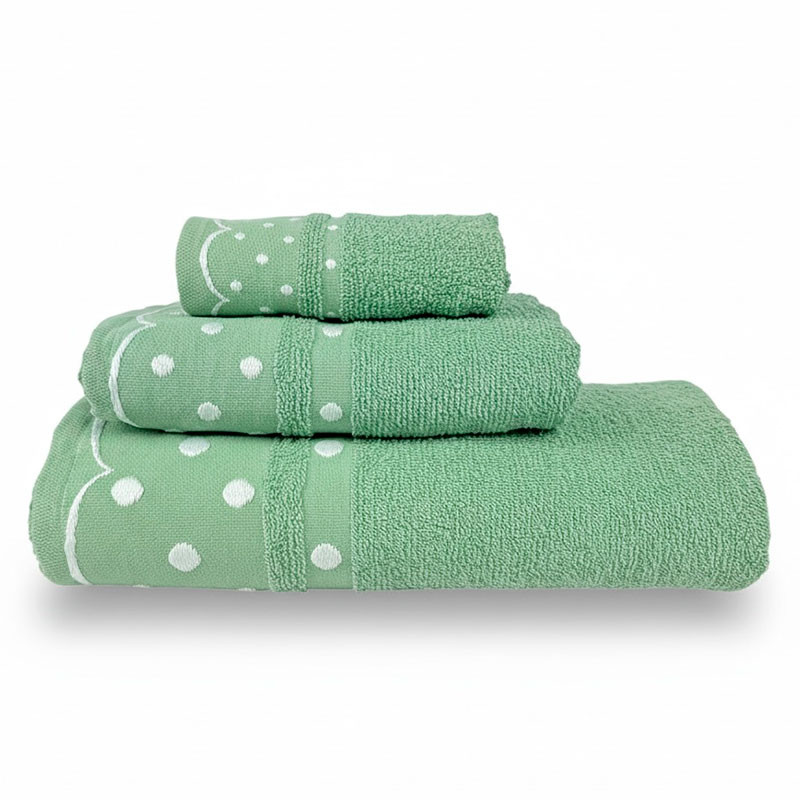 RUFINO DÍAZ Juego Toallas 3 Piezas 350 gr/m2 Rendado 100% Algodón - Tejido absorvente, suave y resistente - Para baño, spa, piscina