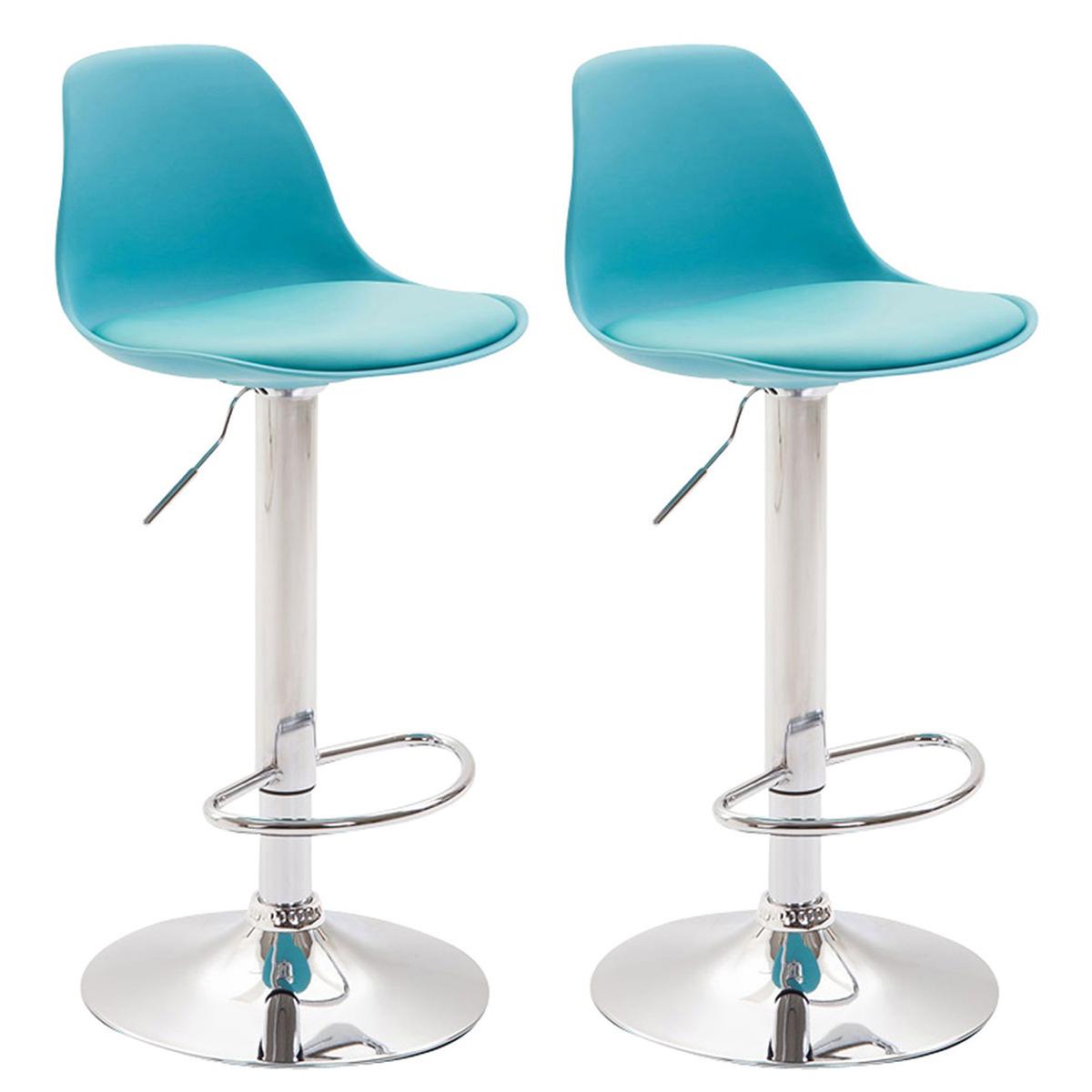 2er Set Barhocker Kiel Kunststoff chrom
