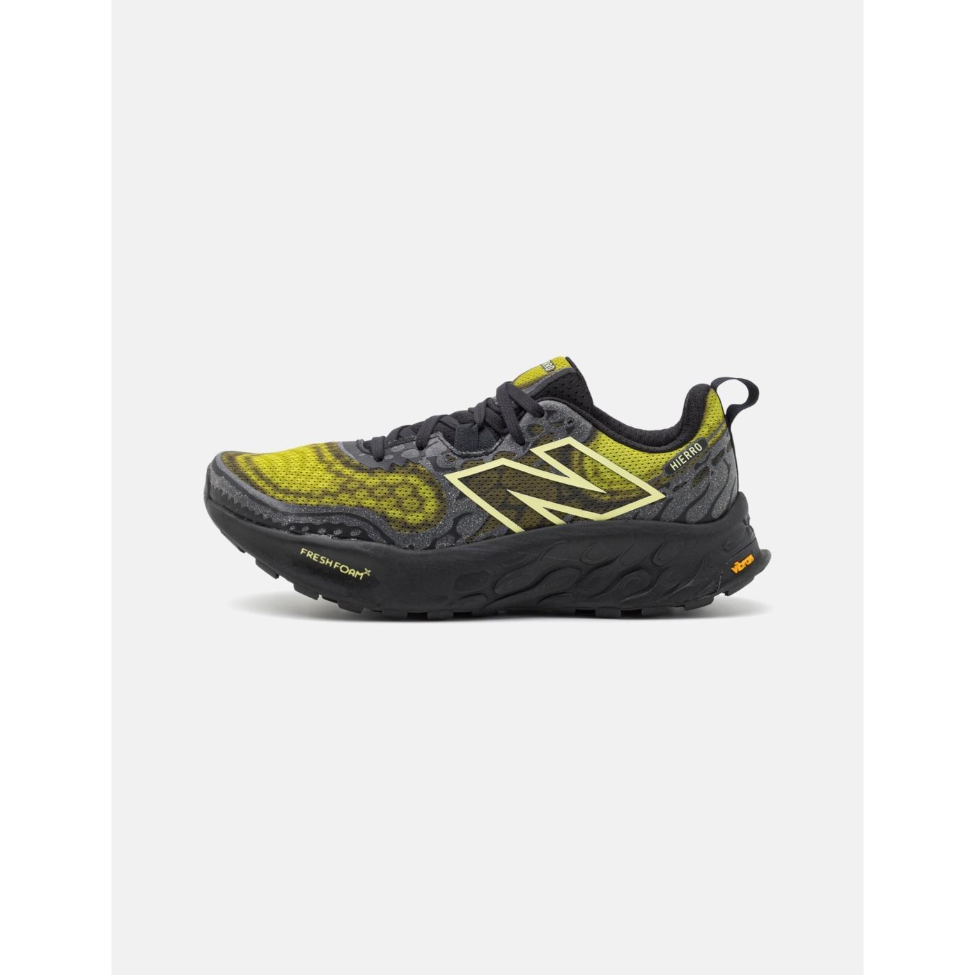 New Balance Hierro V8 Negro Amarillo Zapatillas Running Hombre