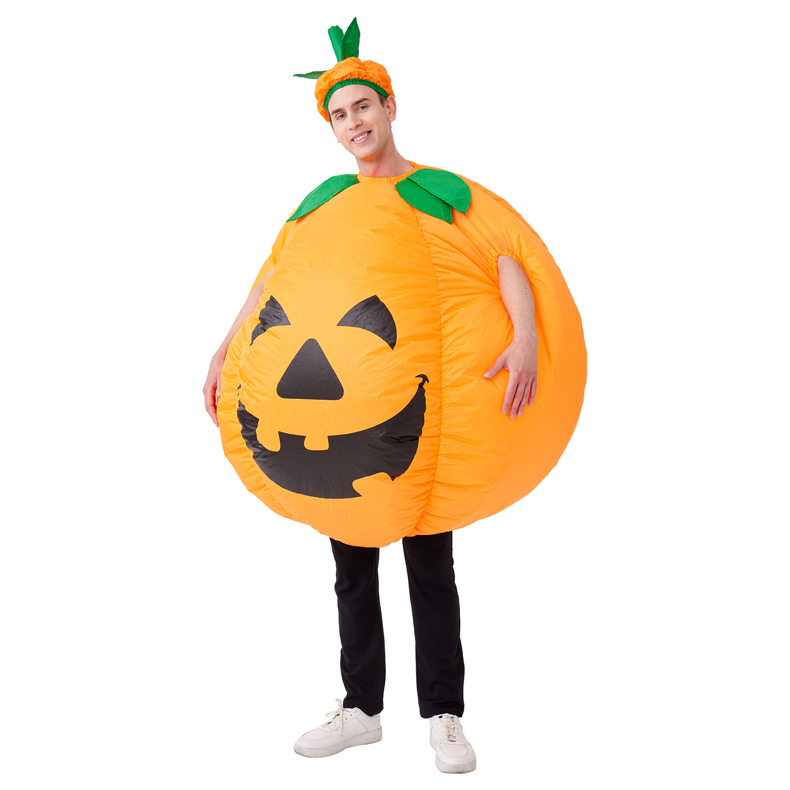 Disfraz inflable de calabaza, disfraz de naranja, disfraz para adultos, disfraz de Halloween