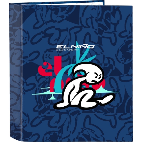 SAFTA CARPETA 4 ANILLAS 35MM LOMO ANCHO EL NIÑO "PARADISE" - Carpeta Anillas Licencia Oficial - Diseño Exclusivo - Ideal para Uso Diario - Material Duradero - Compatible con Hojas A4
