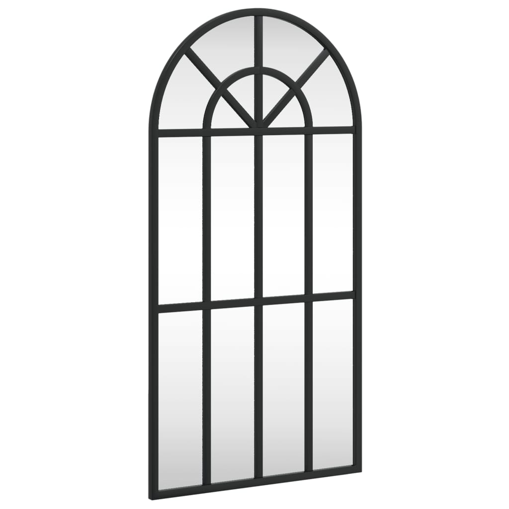 vidaXL Espejo de Pared Arco Decoración Colgante para Salón Baño Hierro Negro Dimensiones 30 x 60 cm,  40 x 80 cm,  50 x 100 cm y mas
