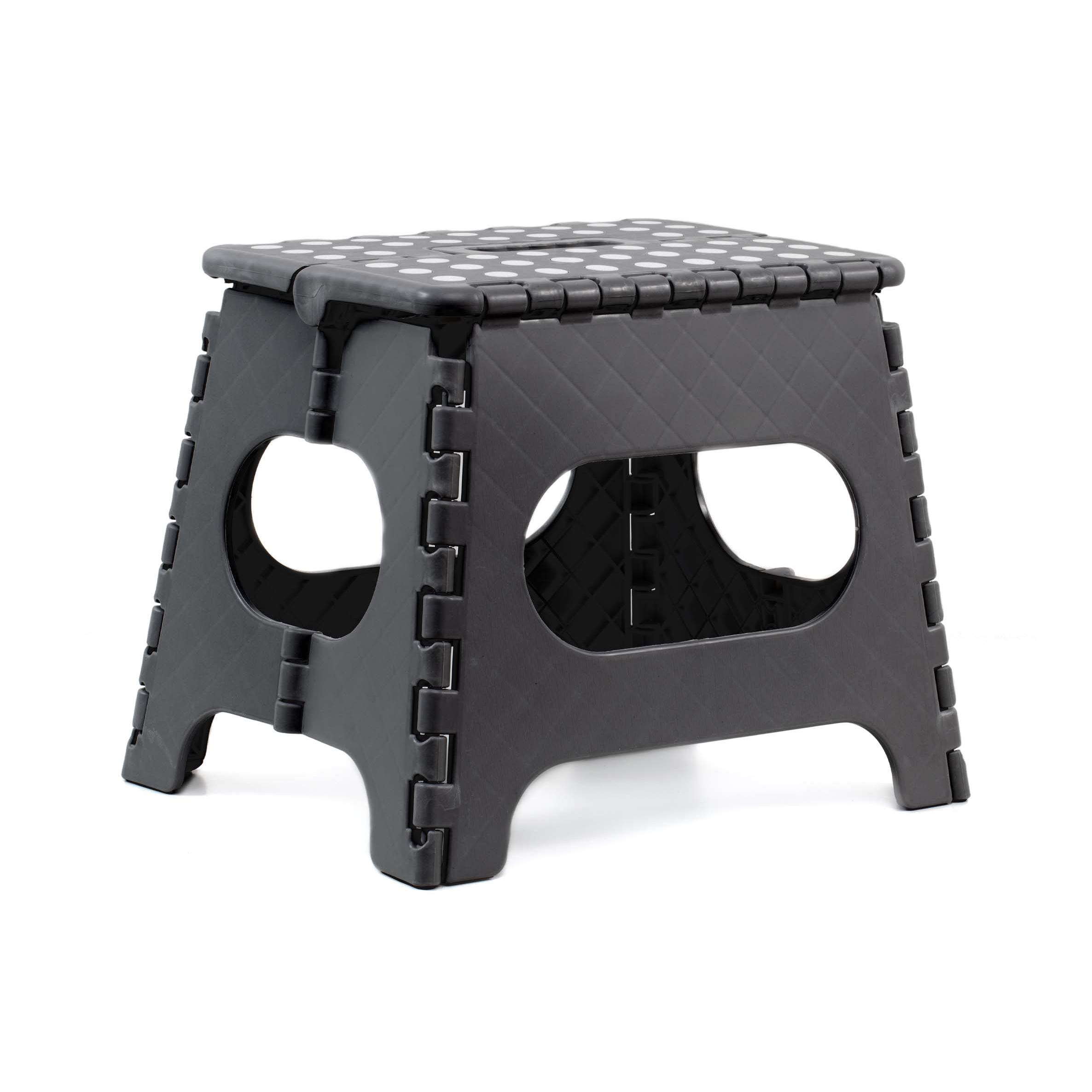 The Secret Home Taburete Plegable Multiusos PVC - Escalera Antideslizante - Reposapiés Niños - 27x29x22 Cm - Soporta 150 Kg