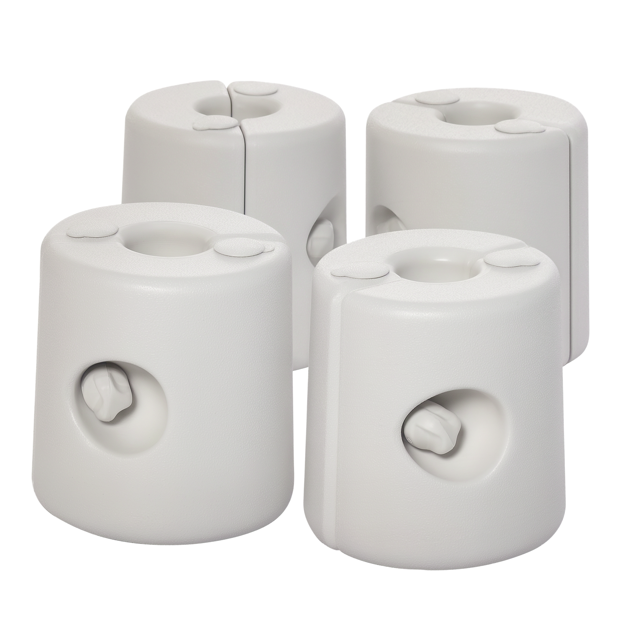 Outsunny Pack de 4 Pesos para Carpas Plegables Soportes Rellenables con 9 kg de Agua Pesos para Cenador con Perillas de Fijación Ø22/24x25 cm Blanco