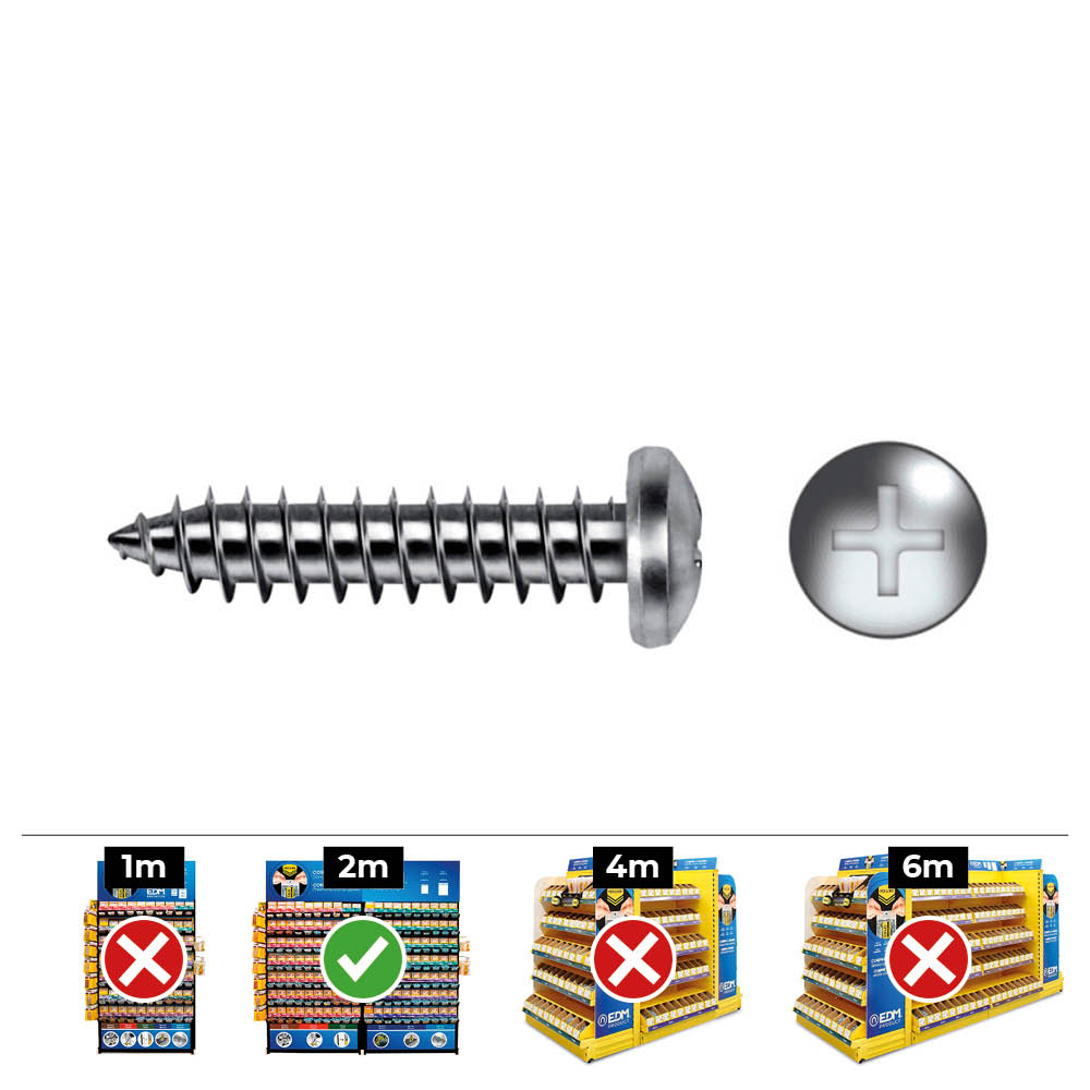 CAJA 250 unid. TORNILLO CHAPA ALOMADA DIN/REF 7981 4,8x16mm ZINCADO CELO