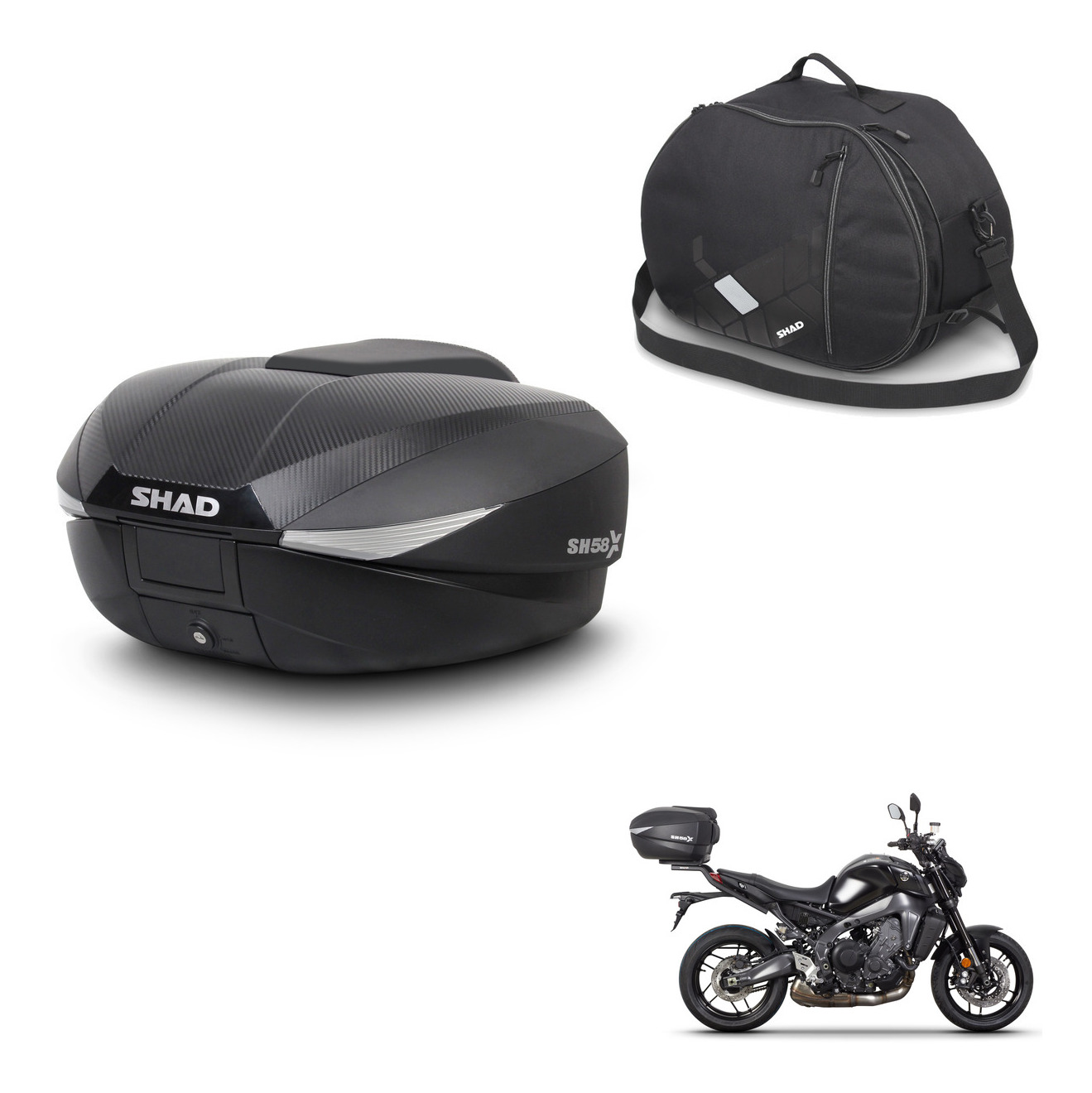 Baul Trasero + Bolsa Interna + Herraje Montaje Sh58x KIT-241957