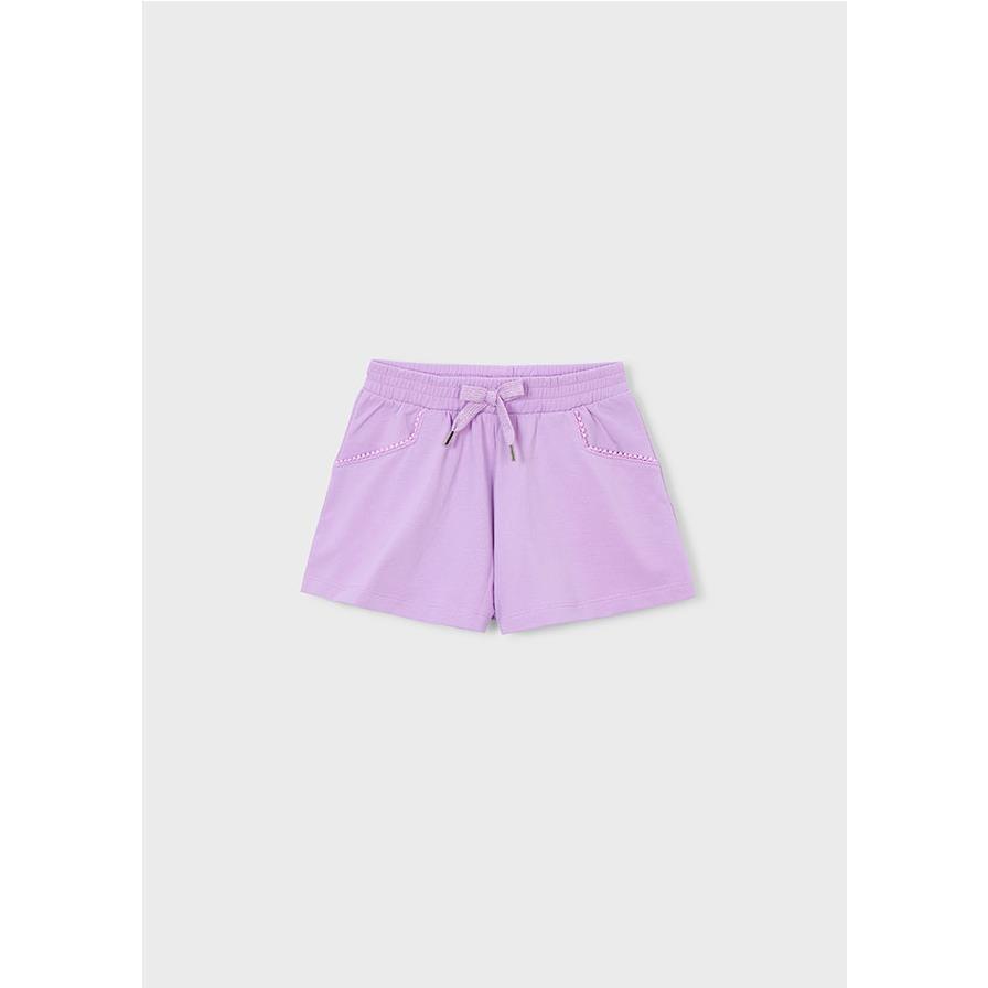 Mayoral - Pantalón corto básico de felpa para niña, cómodo y suave, ideal para uso diario en primavera y verano