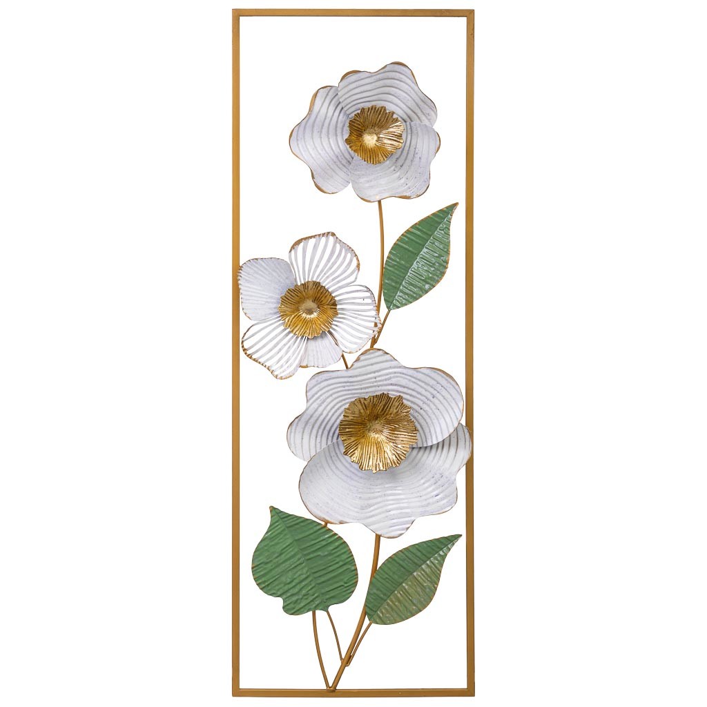 Mural decorativo de pared de metal Multicolor Medidas: 89x31x5cm
