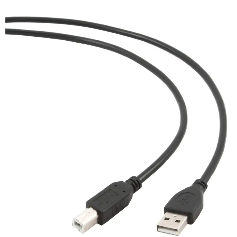 Gembird - Cable USB 2.0 CCP-USB2-AMBM-6 1.8m con conectores chapados en oro para transferencia de datos rápida, negro