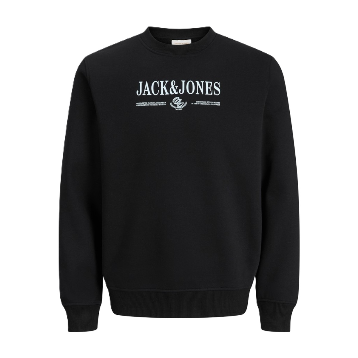 Jack & Jones - Sudadera Frederiksberg 12303563 cuello redondo color negro
