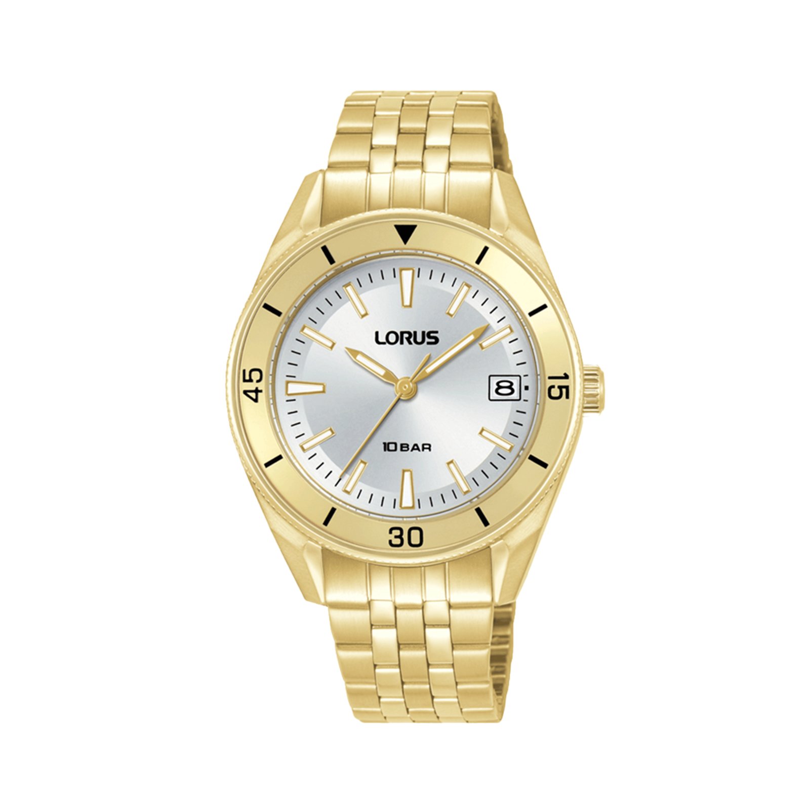 Lorus Reloj Mujer Caja De Acero Pulsera Acero De Color Dorado Resistente Al Agua 10 Atm Rh946sx9