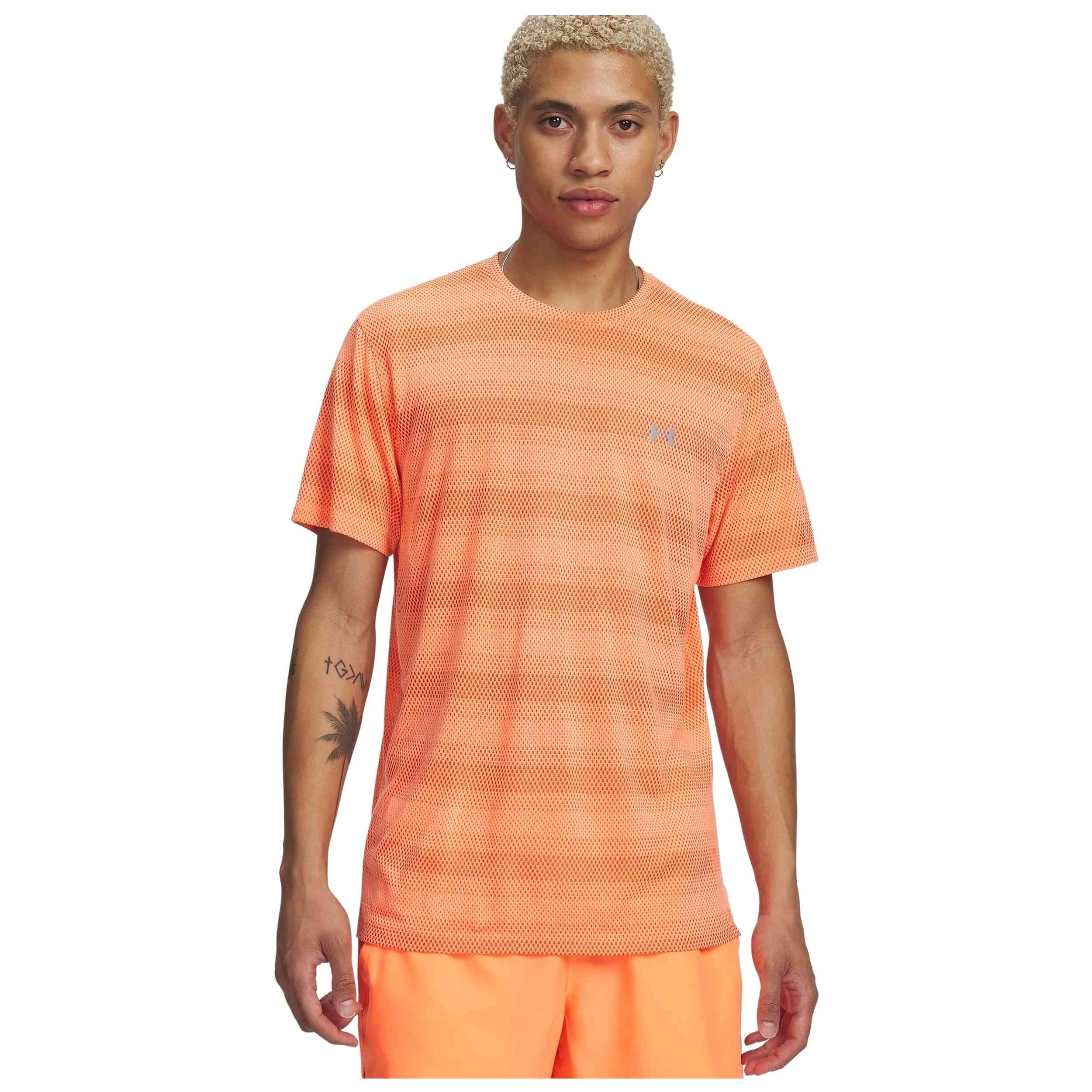 Camiseta De Manga Corta Under Armour modelo UA Velociti SS para Hombre en color Naranja