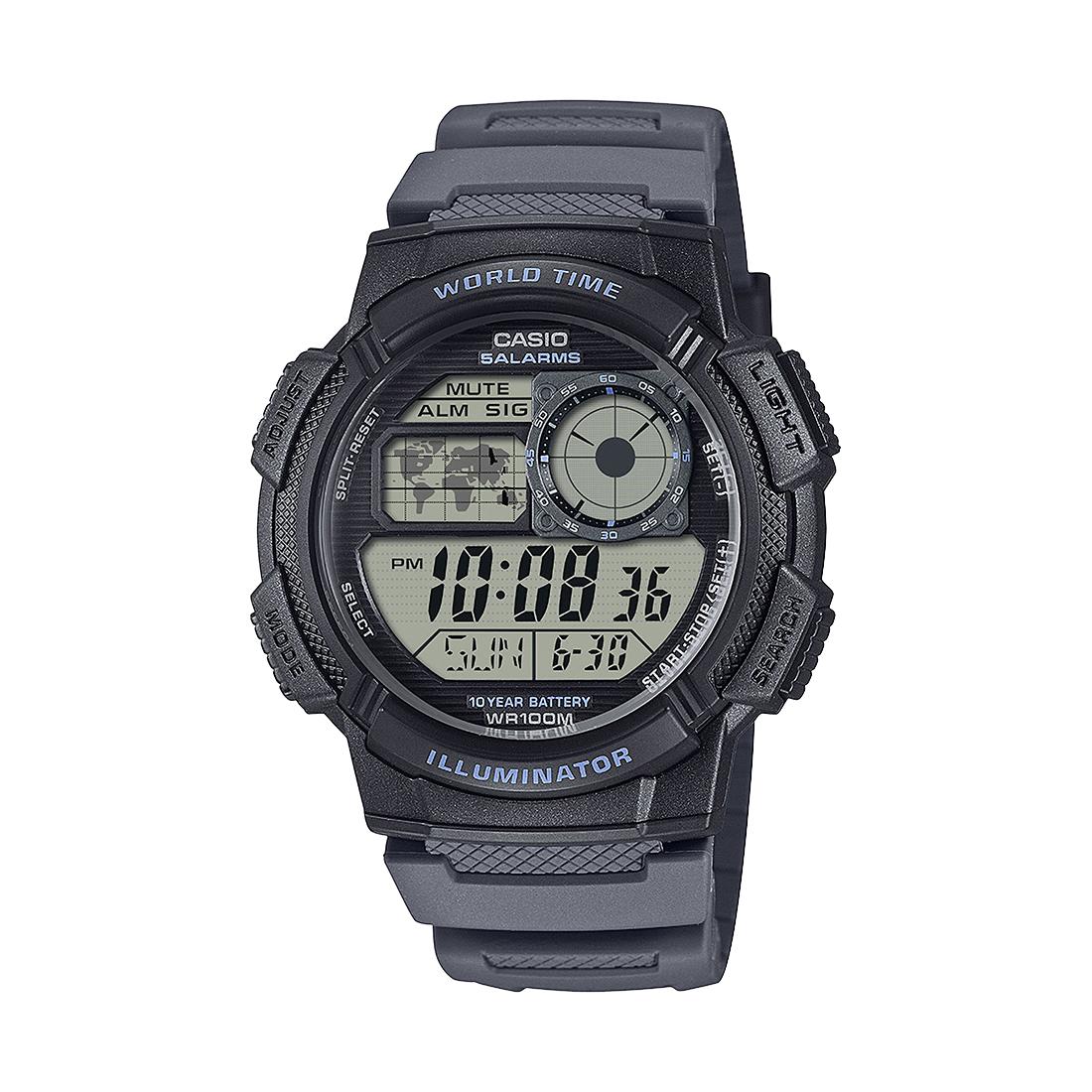 Reloj Casio de Hombre, Digital, Deportivo, Correa Gris clara, Resistente Ref. AE-1000W-8AVEF