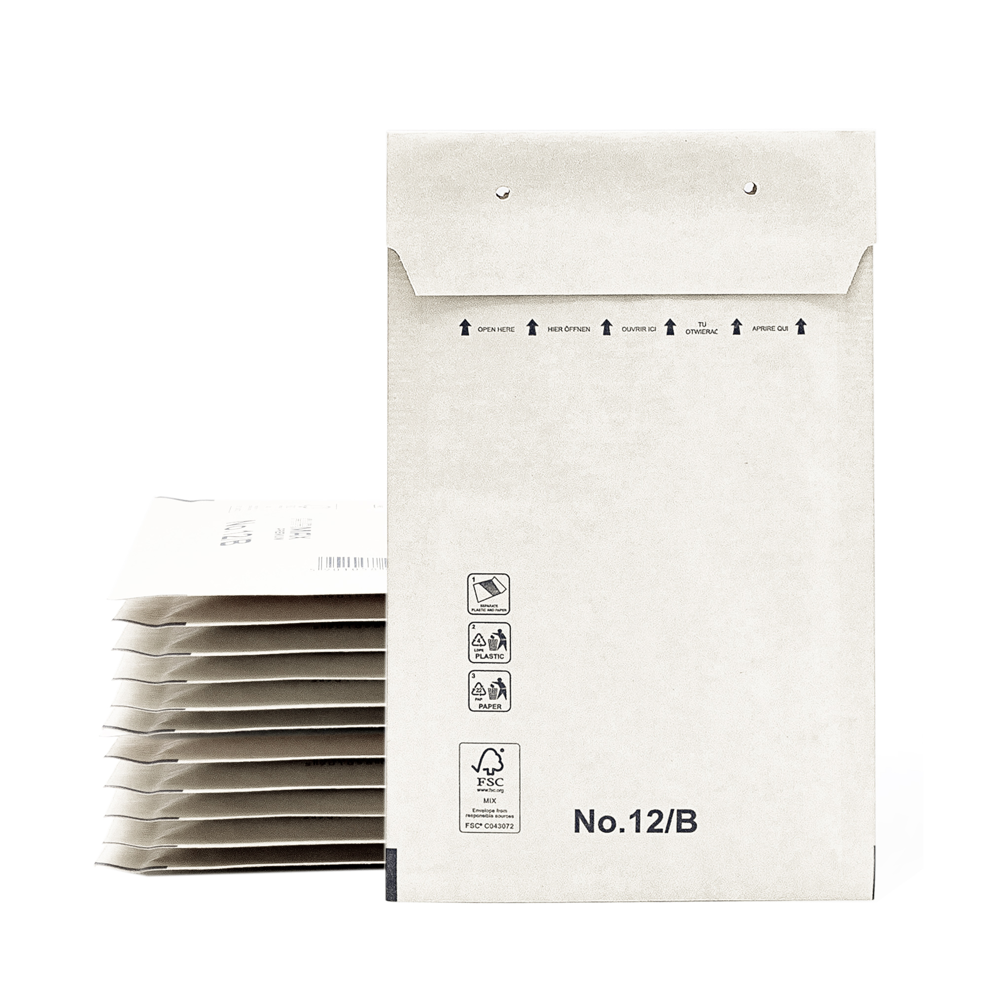 Sobres Acolchados, Sobres para Envíos, Bolsas de Papel con Interior de Burbujas, Color Blanco, Bolsas para Envíos con Cierre Adhesivo - Ofituria (100 Sobres, 120x220mm)