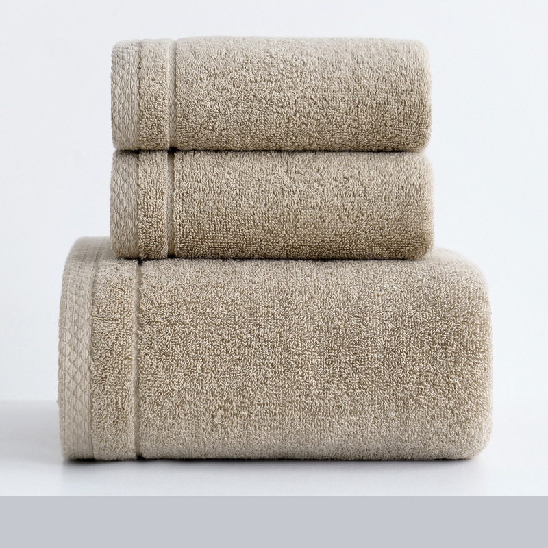 CA 2 toallas y 1 toalla de baño de algodón peinado grueso y absorbente para lavarse la cara, toallas de casa