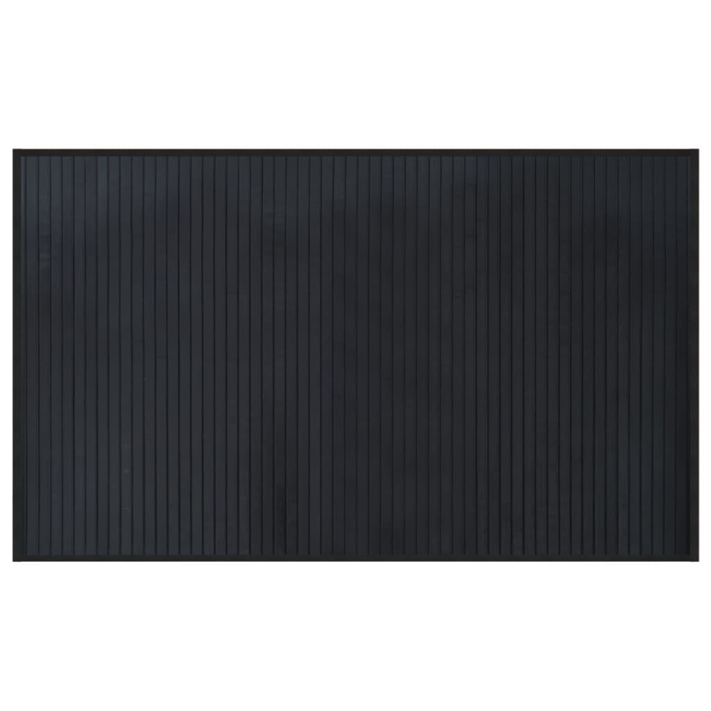 Vidaxl Alfombra Rectangular Bambú 60x100 Cm Color Negro Natural Marrón
