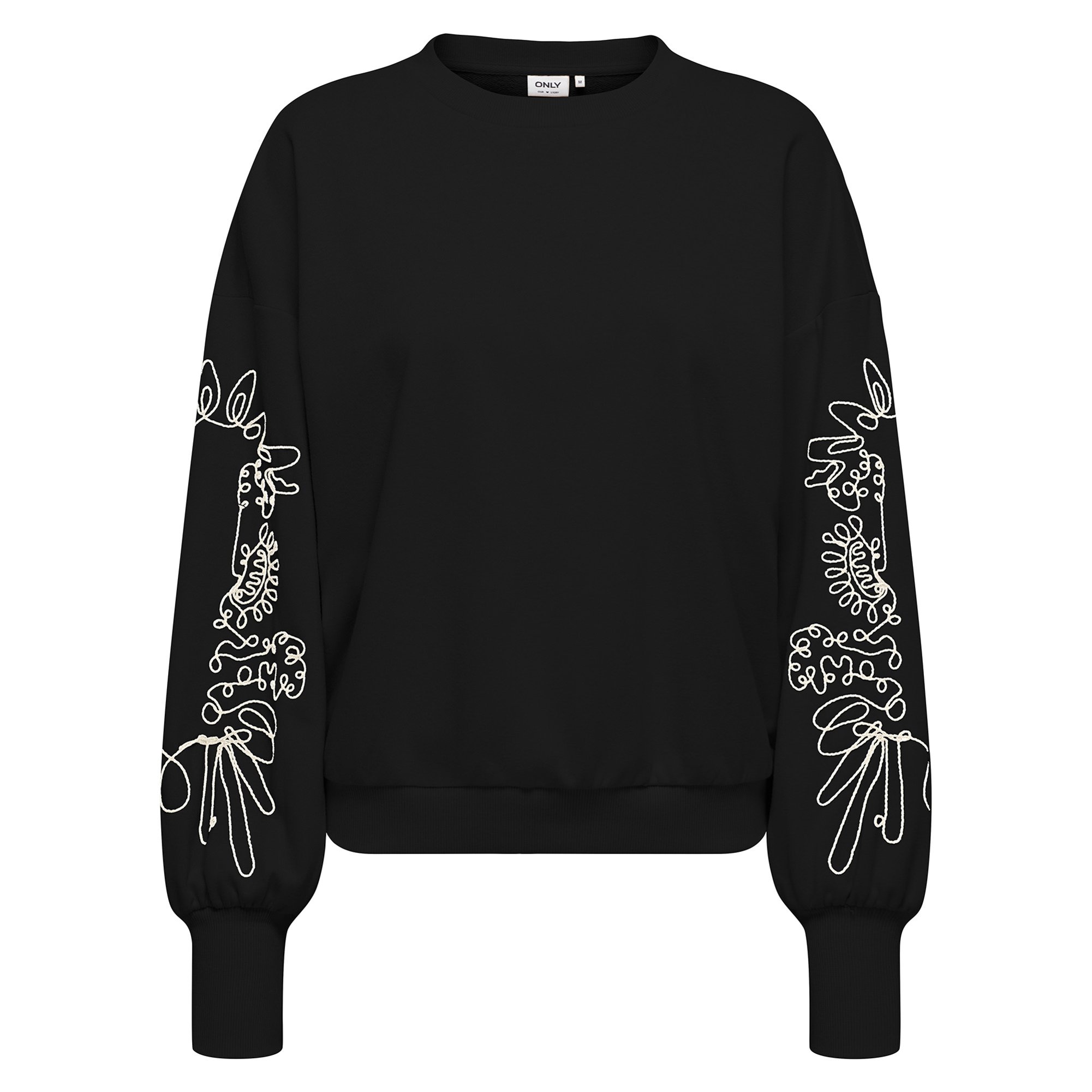 ONLY Sudadera de mujer - ONLBROOKE, cuello redondo, mezcla de algodón, estampado floral ONLBROOKE SWEAT