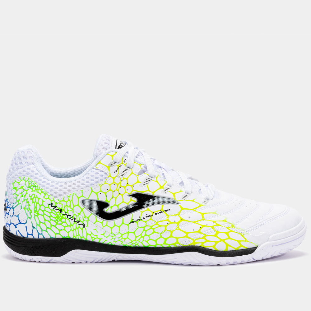 Zapatillas Futbol Sala Joma Maxima 2532 Blanco Amarillo Verde Indoor 106337  Calzados FUTBOL-SALA Joma MARCAS