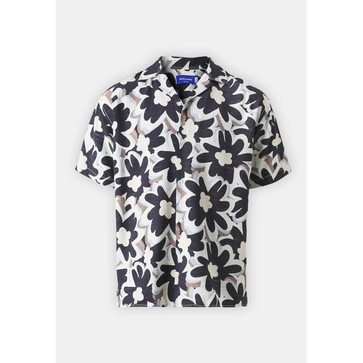 Jack & Jones mod. 12271597 Camisa m/c con estampado floral tricolor