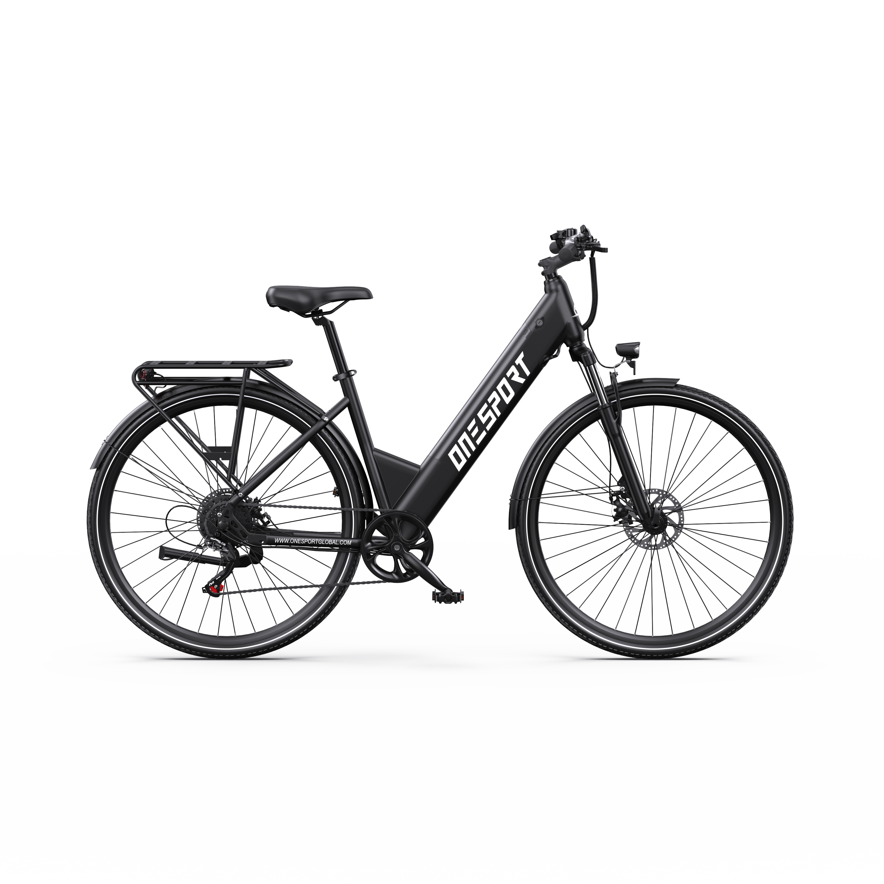 ONESPORT OT12,Electric Bicycle,250W motor,36V13Ah battery, Max 25km/h, Assisted Mode max range 65km,7-Speed,Front and Rear Mechanical Disc Brakes,27.5*1.65 inch tires
