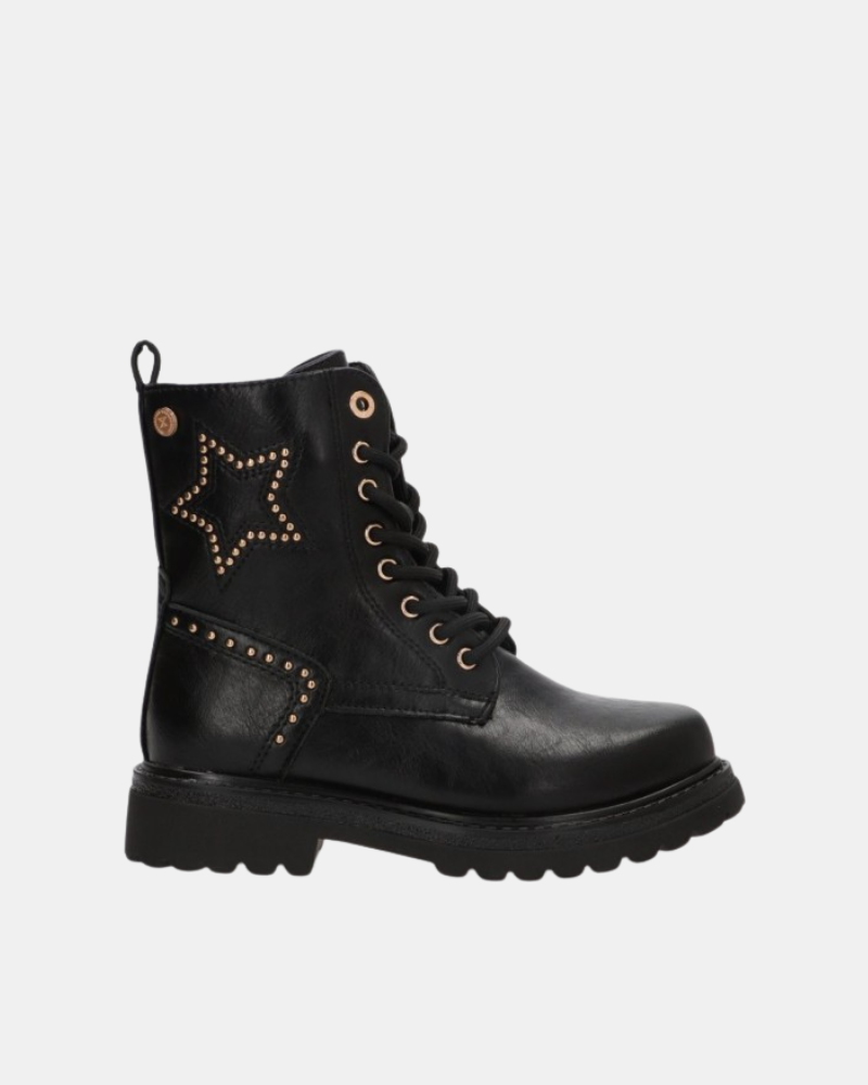 XTI 154121 Botines Botas Militares Infantil Negro