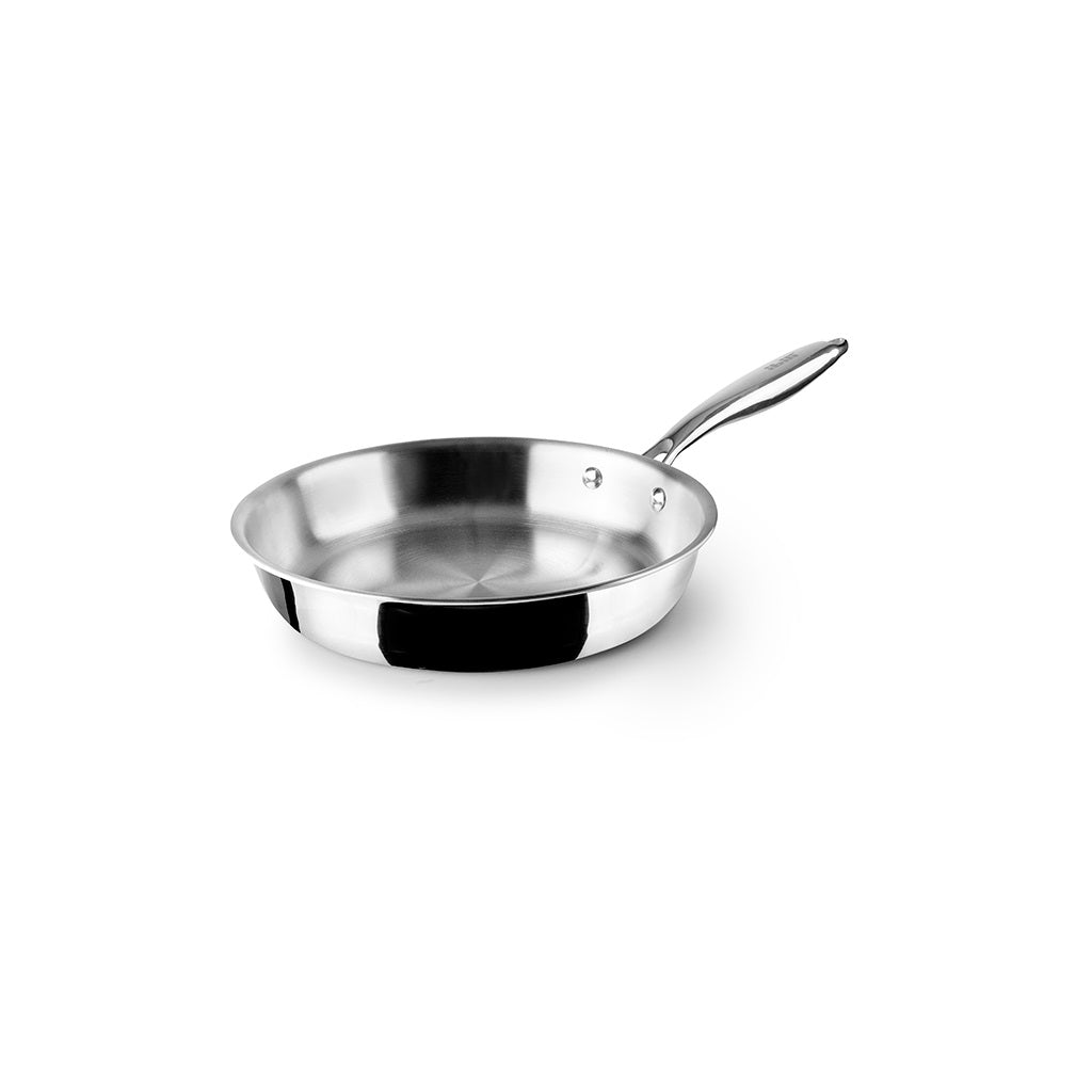 Ibili Sartén de Acero Inoxidable Triply Natural Sin Antiadherente - Apta para Todo Tipo de Cocinas