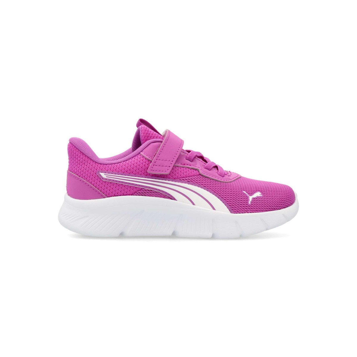 PUMA - Zapatillas deportivas Flex Focus Modern para niño, con corte de malla transpirable y suela de goma EVA, cierre adherente y cordón elástico