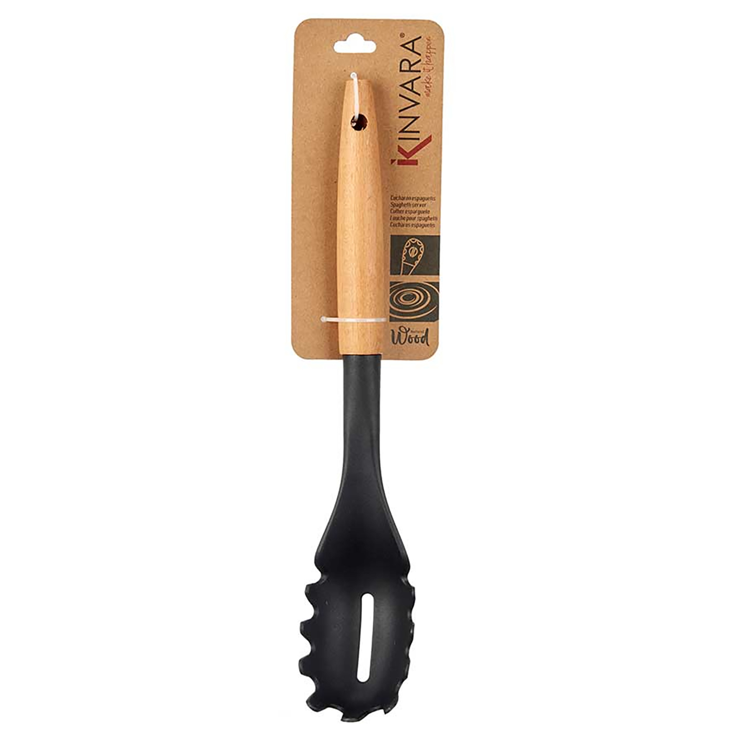 UTENSILIO PASTA COCINA MANGO MADERA 6x6x34cm