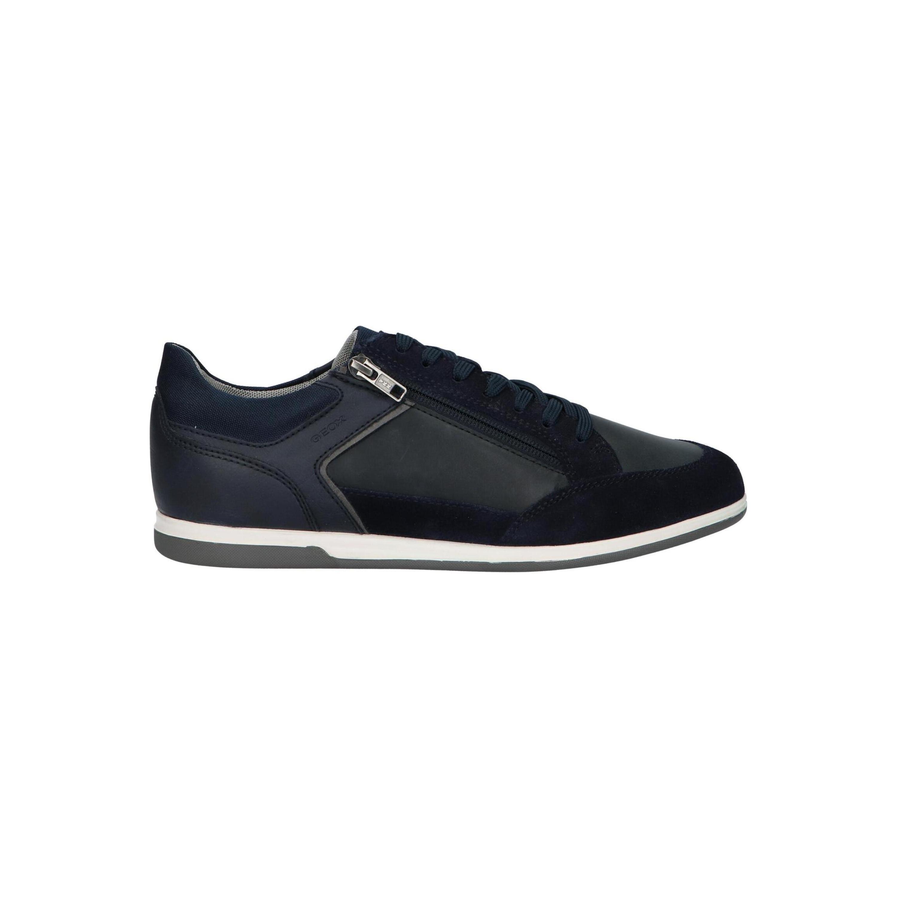 Geox men's casual sneakers in brown, lightweight shoes with textile lining and rubber sole, closed toe design, perfect for autumn walking, breathable and comfortable men's sneakers for versatile everyday wear.