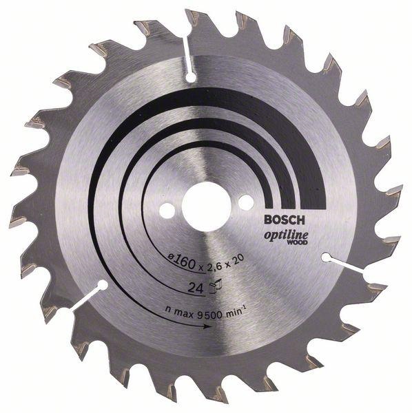 SIERRA CIRCULAR-H Optiline Madera 160*2.6*20/16Z24 - B 2608640596