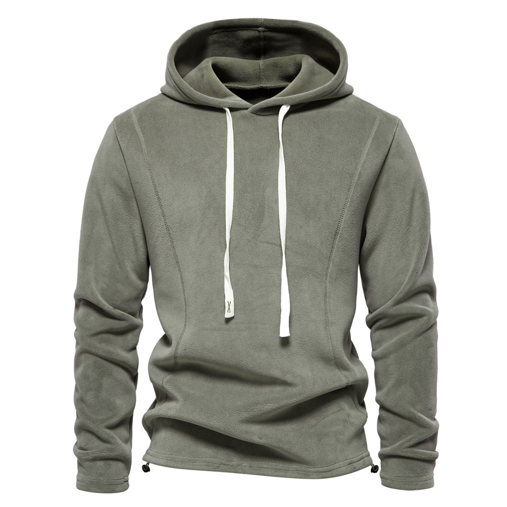 TK Sudadera con capucha y manga larga para hombre, ideal para otoño e invierno. Sudadera térmica de forro polar para hombre.