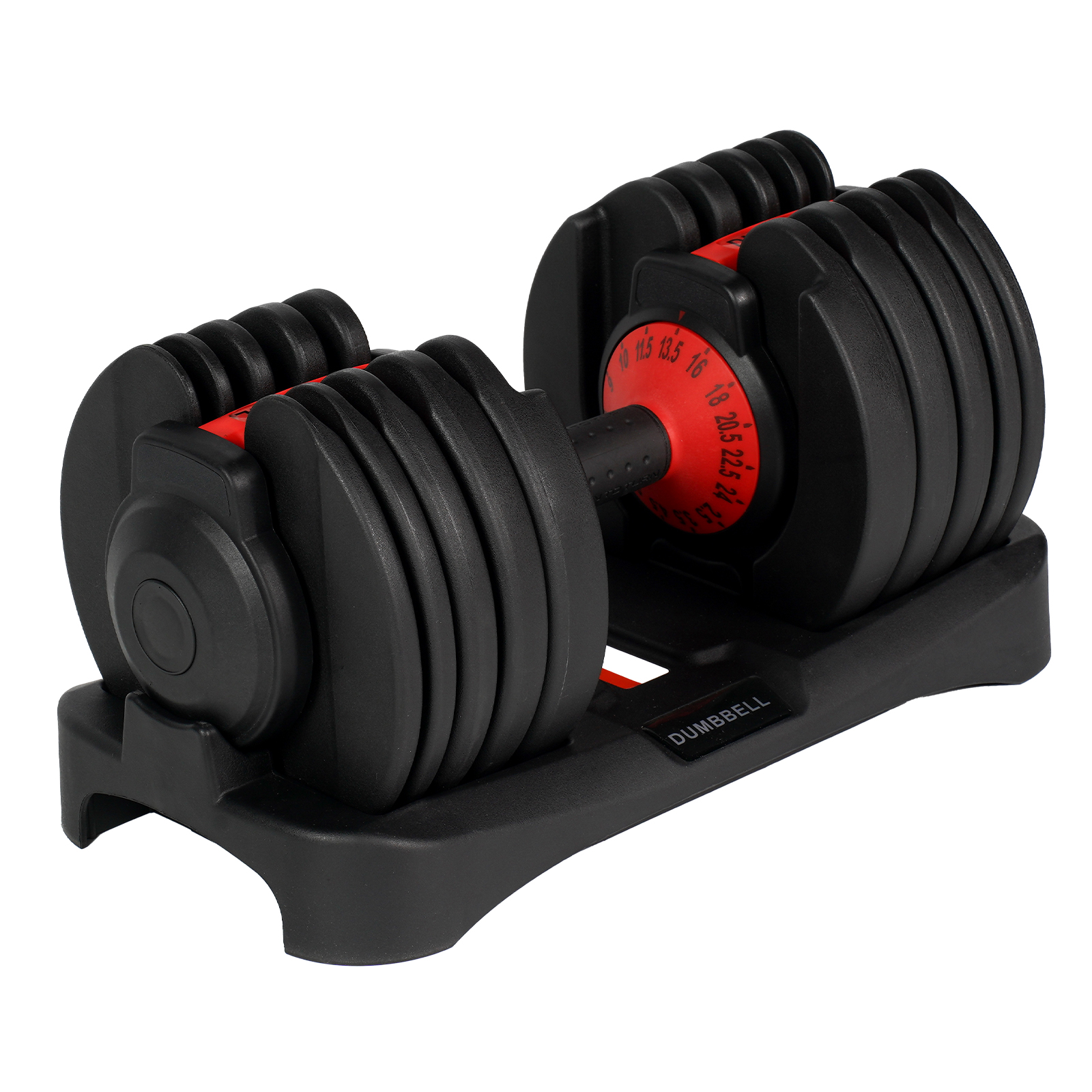 ALLINLIFE 48kg Mancuerna Ajustable,Pesas y Mancuernas,Mancuernas Cortas Ajustables,15 Niveles de Peso,Ajuste Rápido Ajuste Con Una Sola Pulsación,Juego de Mancuernas con Discos de Pesas