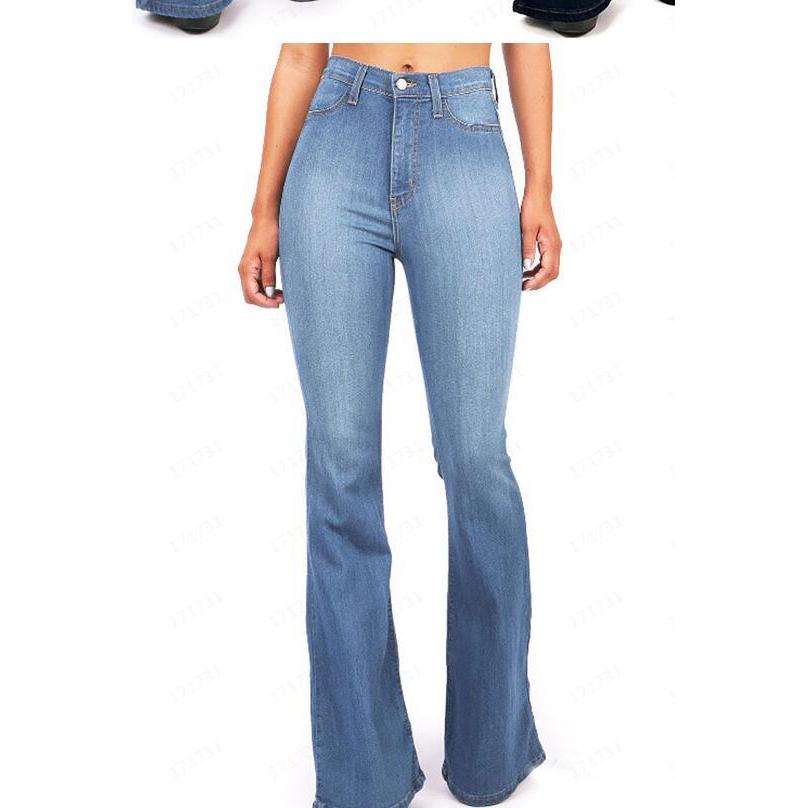OmHO Vaqueros retro acampanados de cintura alta para mujer, pantalones acampanados largos y ajustados de pierna ancha para primavera y otoño, verano