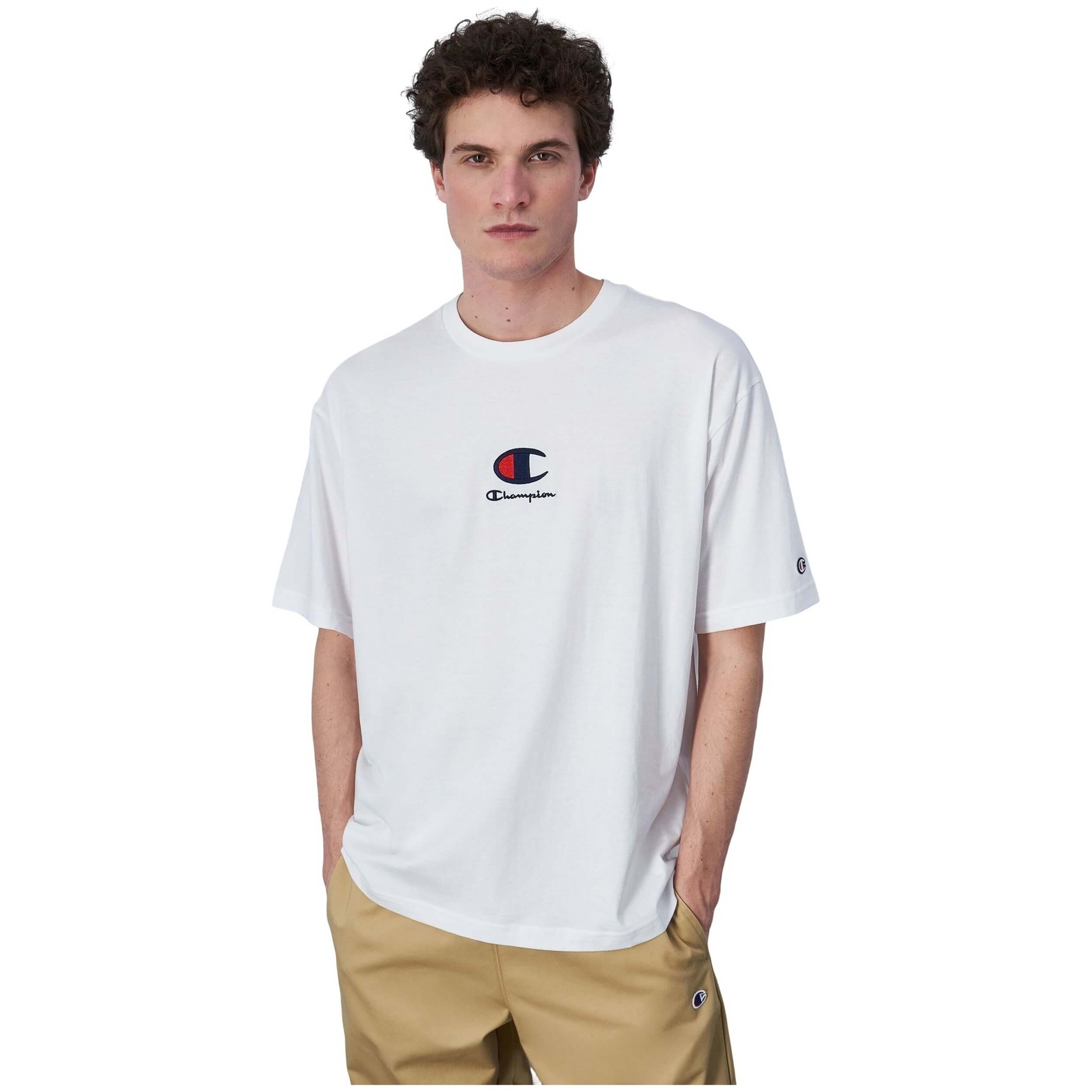 Camisetas De Manga Corta Champion modelo 219847-WW001 para Hombre en color Blanco