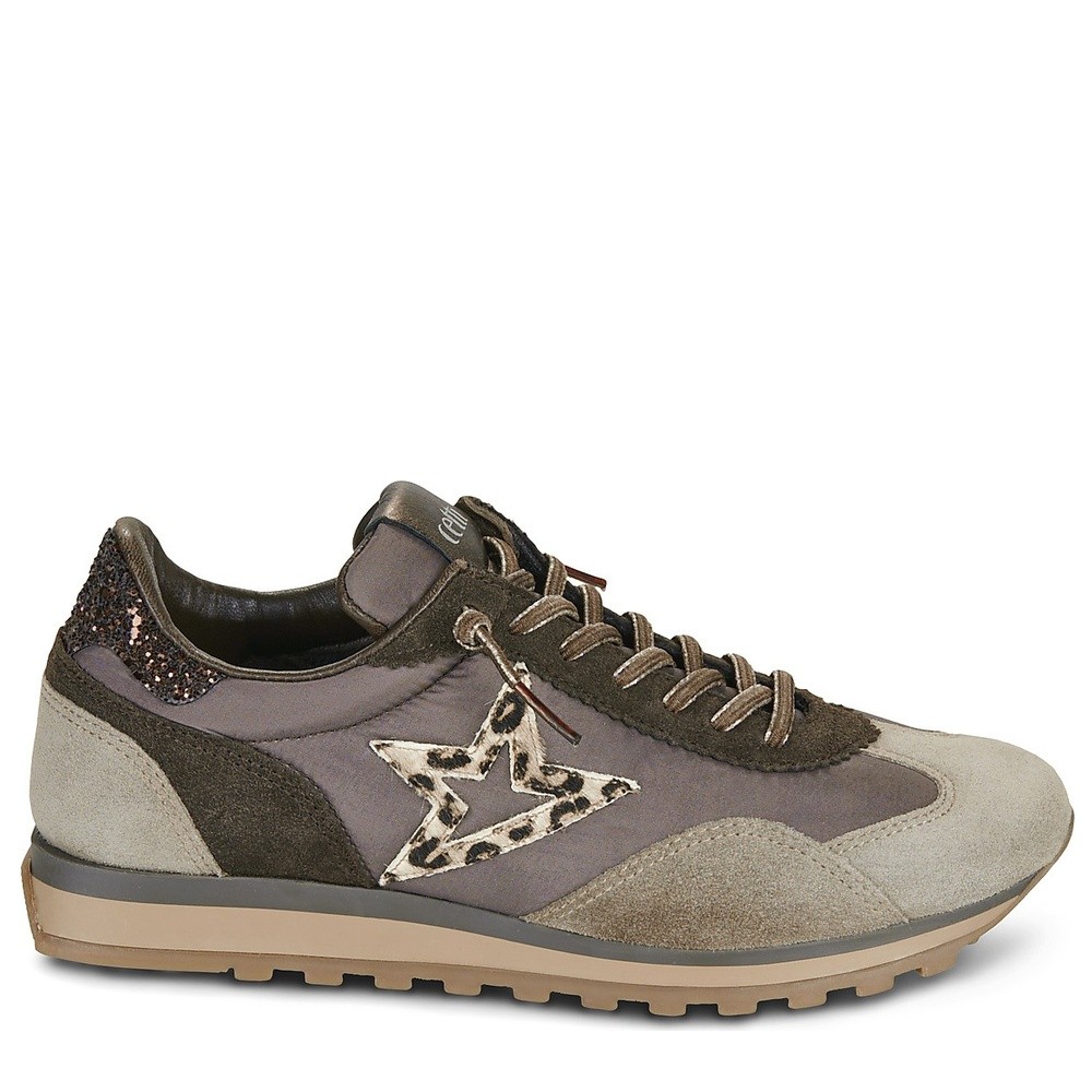 Cómoda  1259 ANTE-COFFE CETTI marrón: deportiva en nylon y ante, plantilla acolchada extraíble, cordones elásticos, cuña 2 cm y suela goma antideslizante. ¡Cómpralas! Altura Tacón bajo (1-3 cm) Referencia