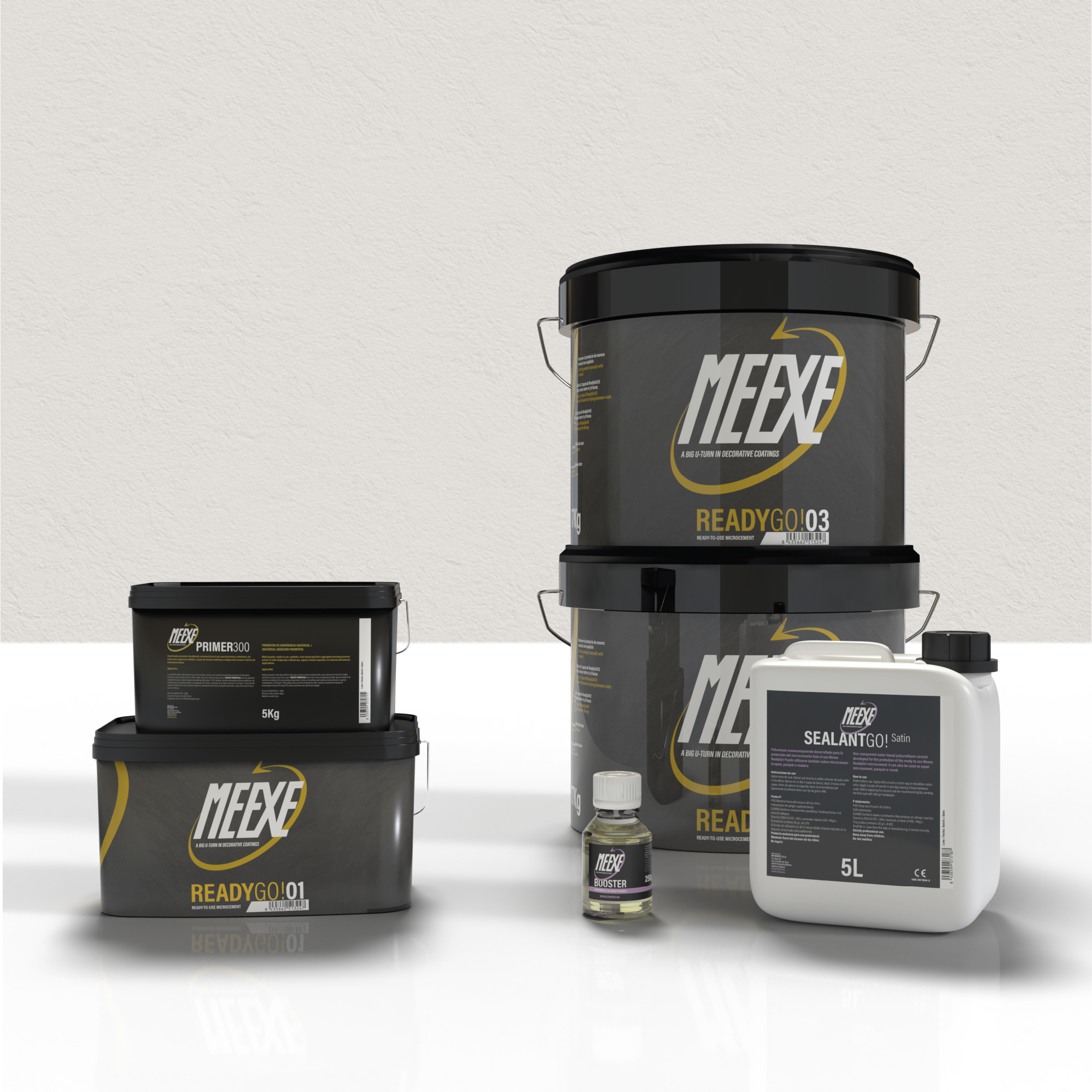 Pack de Microcemento Meexe Ready Go 20m² – Mate o Satinado | Revestimiento Continuo Alta Durabilidad y Fácil Aplicación