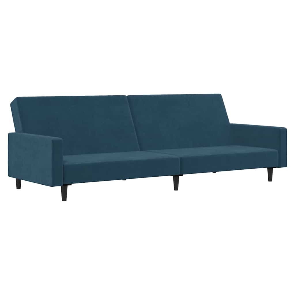 vidaXL Sofá cama de 2 plazas terciopelo azul