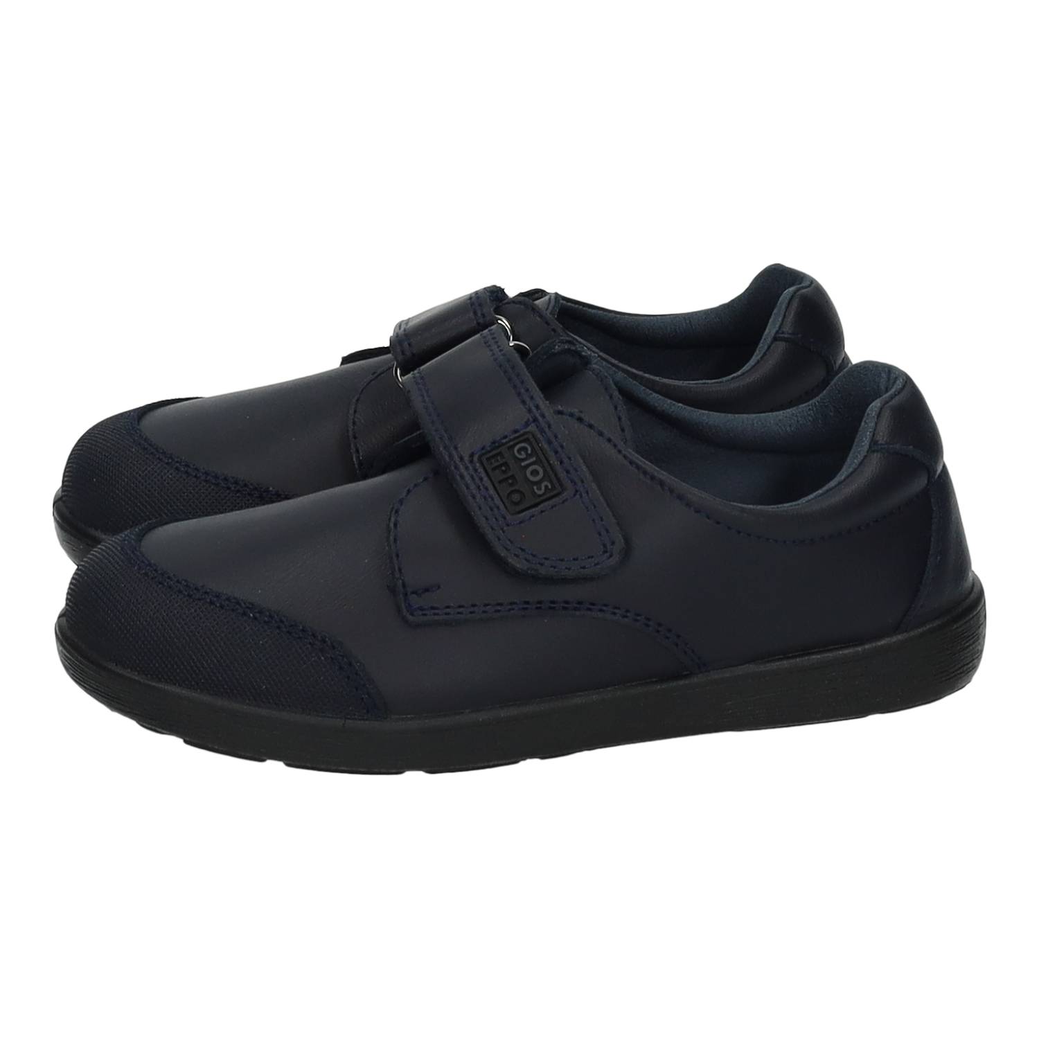 Zapato Colegial marca GIOSEPPO para niño en color marino. Zapatos colegiales niño Gioseppo marino con suela antideslizante y cierre adhesivo resistente
