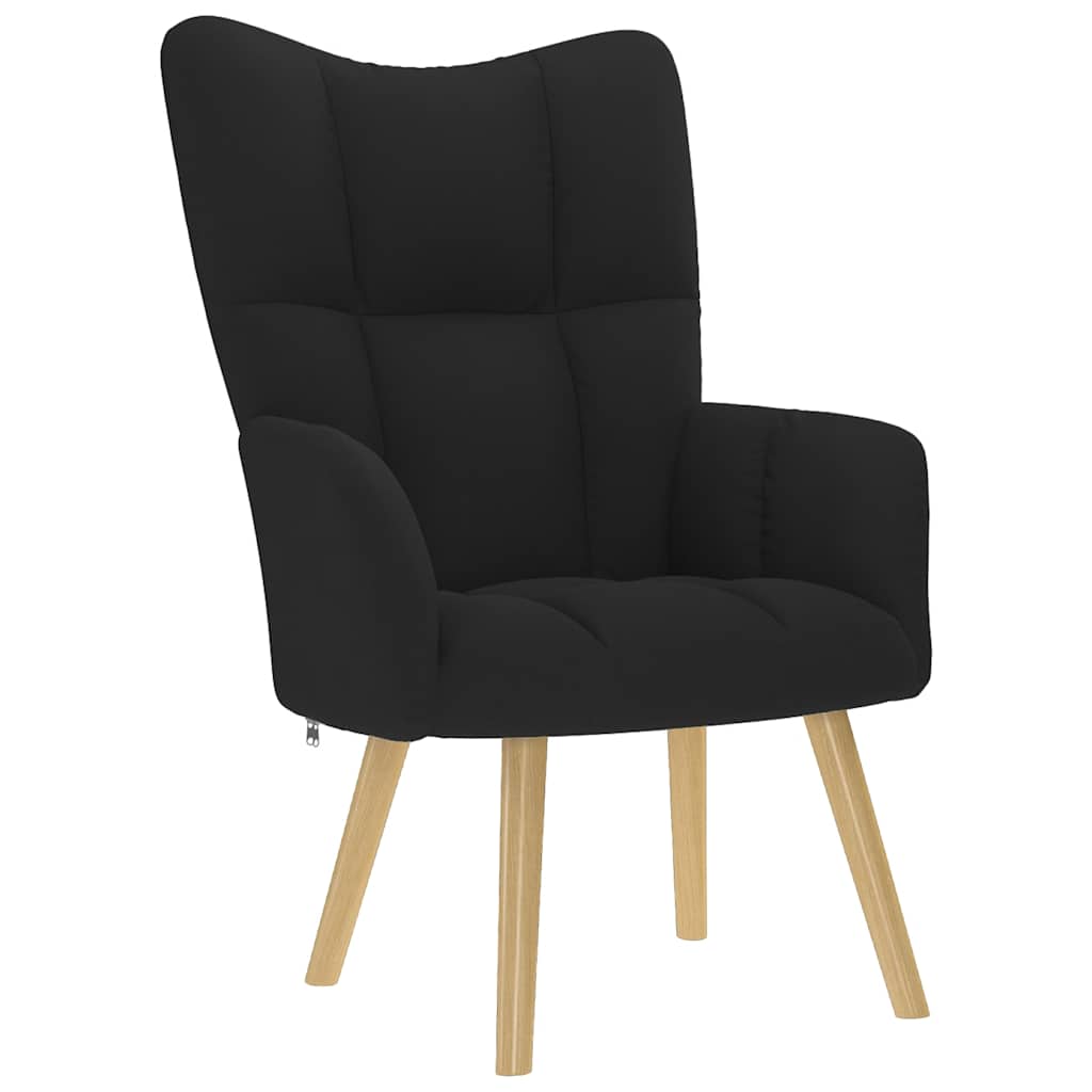 vidaXL Sillón de relax de tela negro