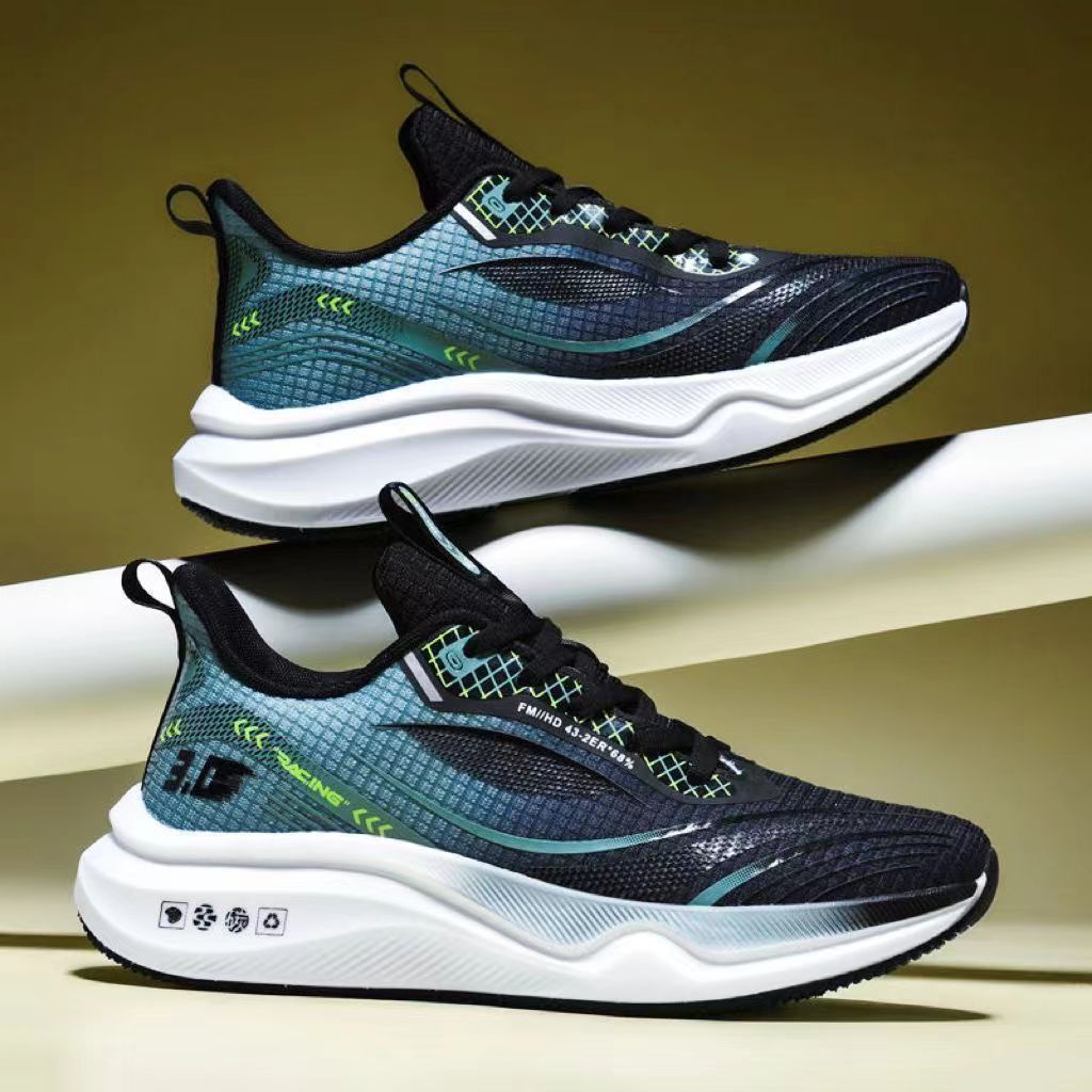 TK Zapatos casuales de malla tejida voladora de nuevo estilo de verano, zapatos deportivos transpirables con absorción de impactos, zapatos de estudiante de suela suave, zapatos para correr livianos